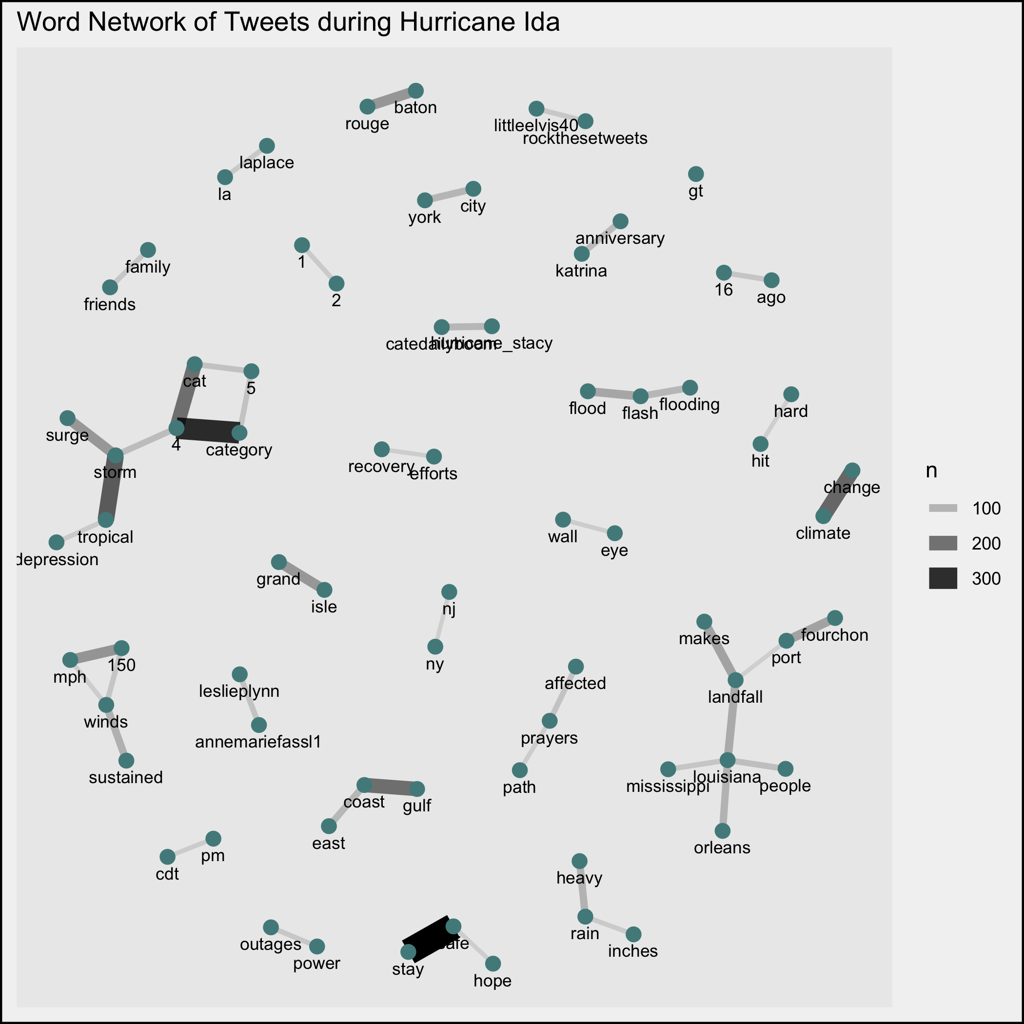 Tweet word network